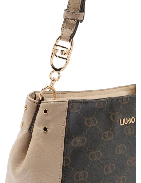 Borsa Liu Jo a tracolla, beige-marrone