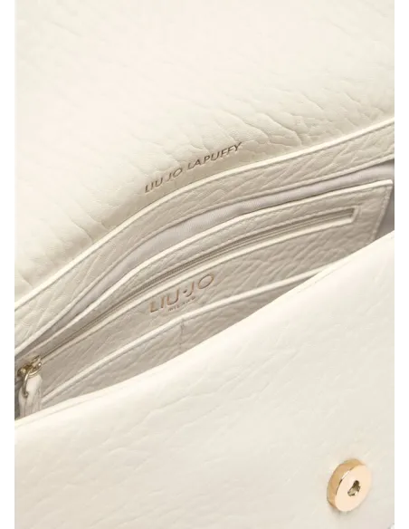 Borsa a spalla con patta Liu Jo La Puffy, marmo