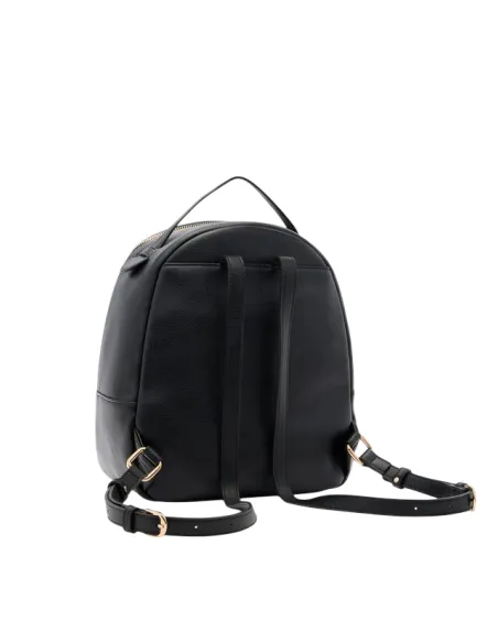 Liu Jo mittelgroßer Rucksack mit Prägung Fronttasche und verstellbaren Trägern, schwarz