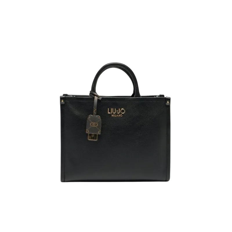 Liu Jo medium shopping bag with metal logo and adjustable...