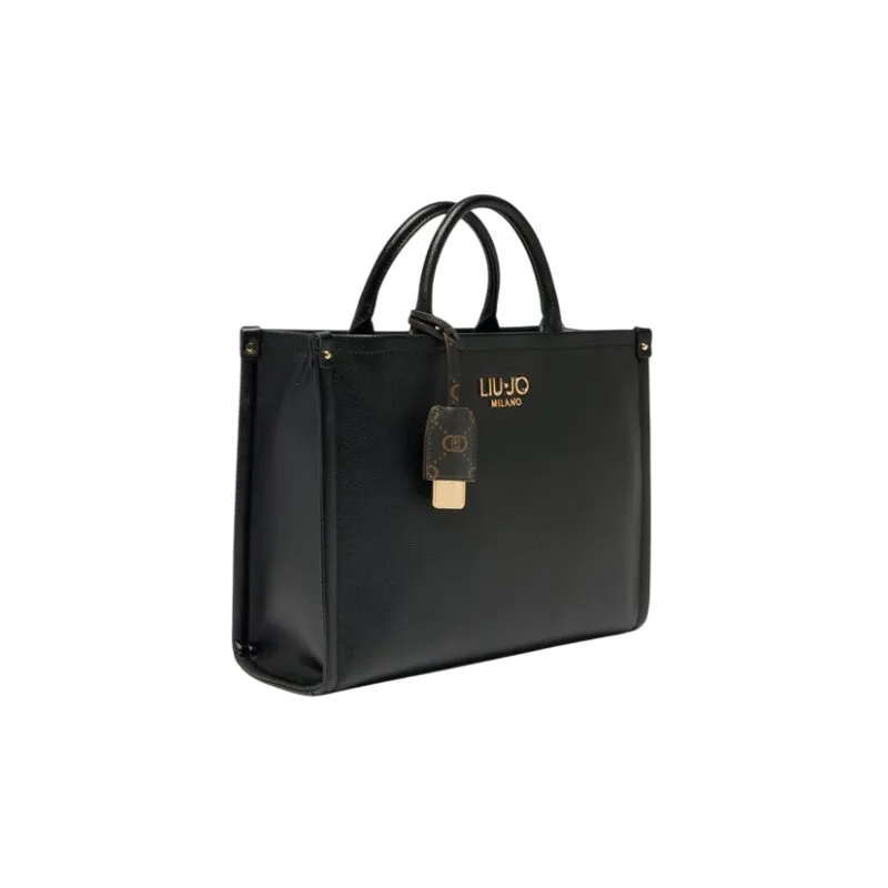 Liu Jo medium shopping bag with metal logo and adjustable... 2