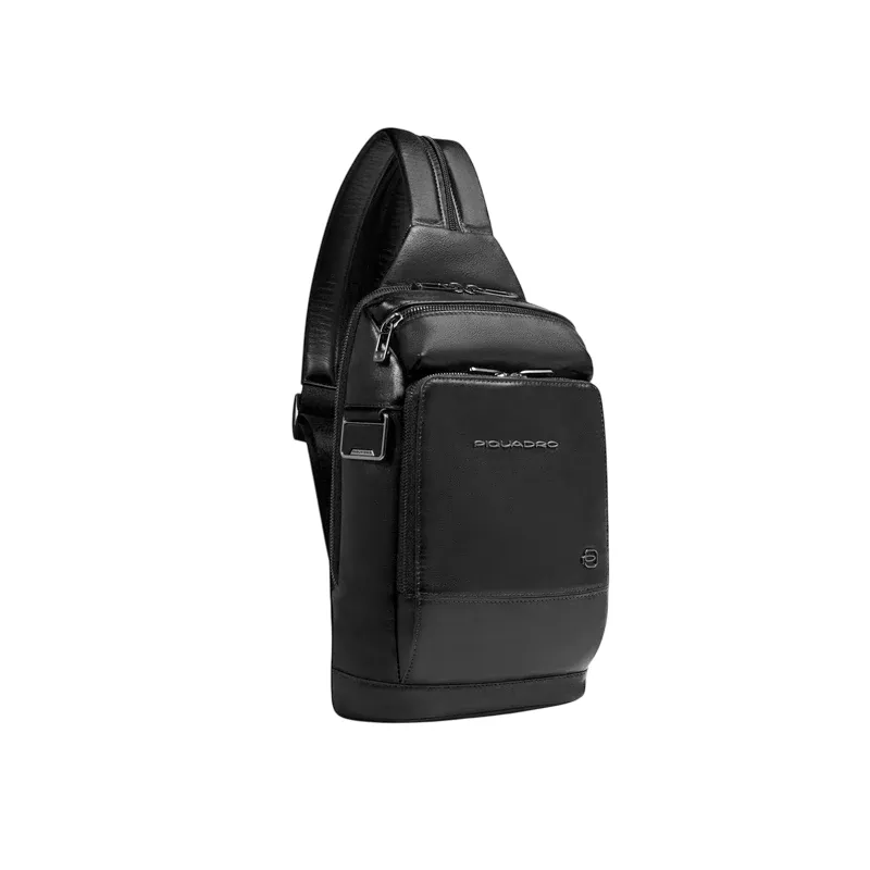 Piquadro leather sling bag for men with iPad RFID... 2