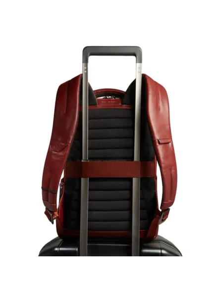 Zaino uomo piccolo in pelle porta pc e iPad®mini Piquadro Philip, marrone
