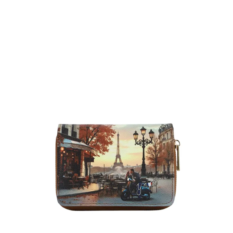 YNot Yes Bag medium wallet for women with zip and button...