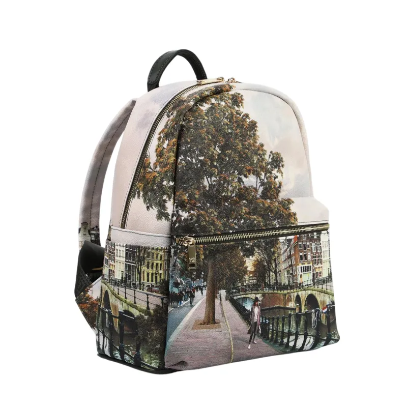 YNot Rucksack Damen mit Reißverschluss und Print... 2