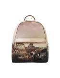 YNot Backpack in printed water-resistant fabric with zip pocket, Jubilee