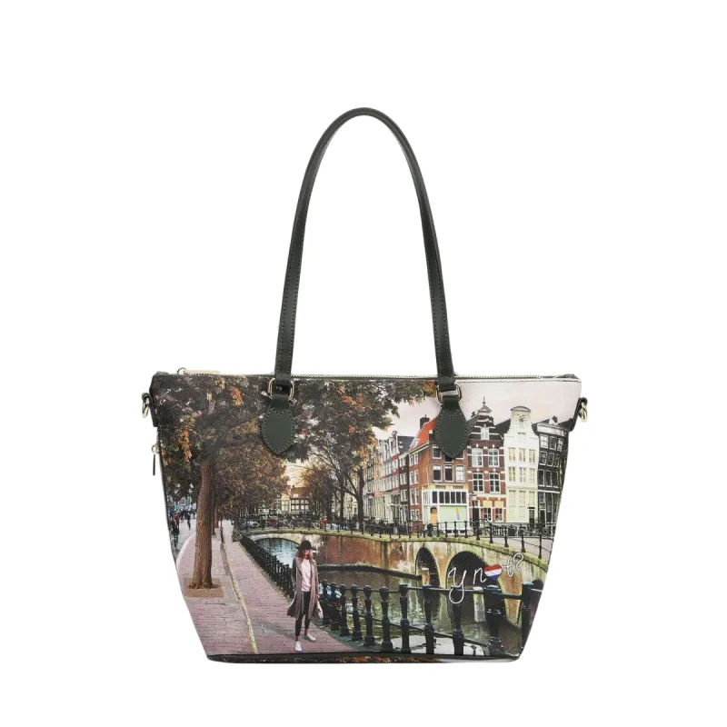 YNot Yes Bag Shopper wasserfest mit City-Print und...