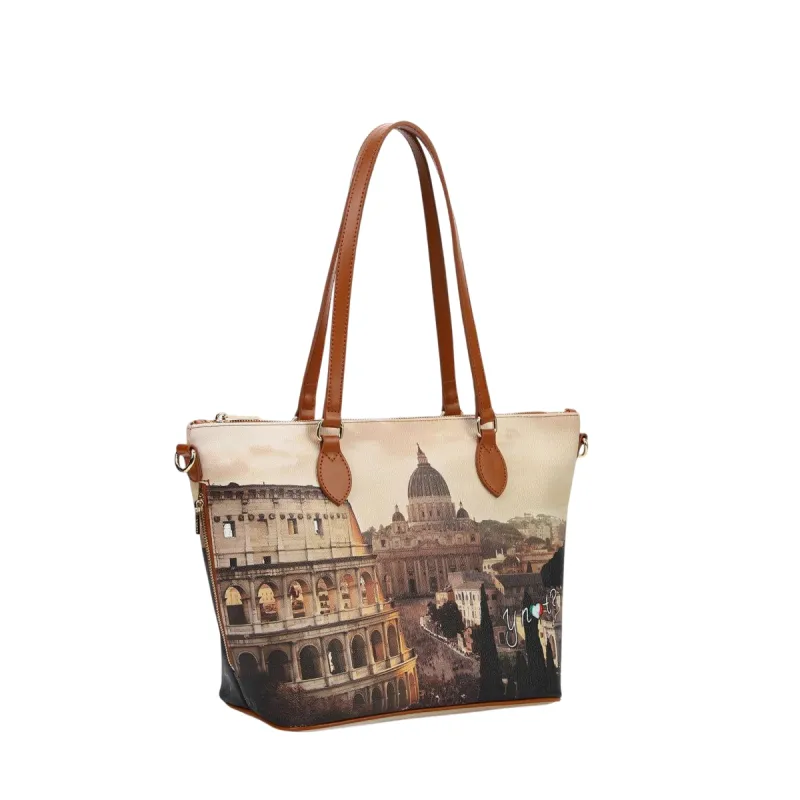 YNot Yes Bag shopper with city print waterproof fabric... 2