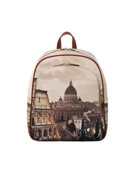 YNot Yes Bag women's backpack with zip, printed waterproof fabric and adjustable straps, Jubilee