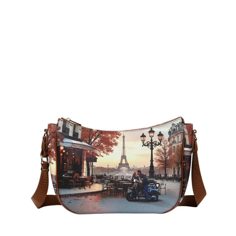 Borsa donna media a tracolla Ynot, kisses from Paris