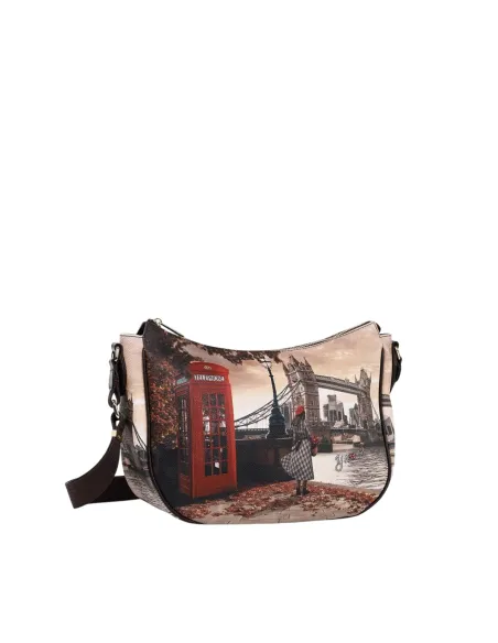 YNot Yes Bag Medium Hobo with Adjustable Strap and Zip, London Bridge