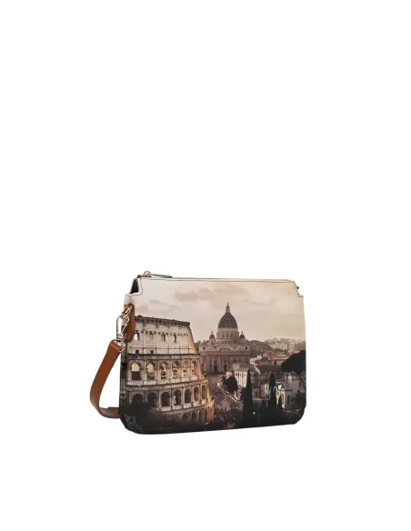 YNot Yes Bag Flat Crossbody with Zip and Printed Fabric, Jubilee