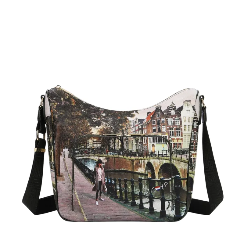 Borsa donna con tracolla regolabile Ynot, Amsterdam Bridge