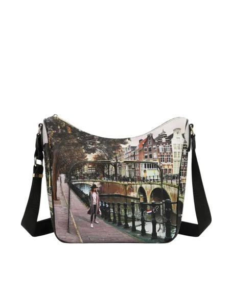 Borsa donna con tracolla regolabile Ynot, Amsterdam Bridge
