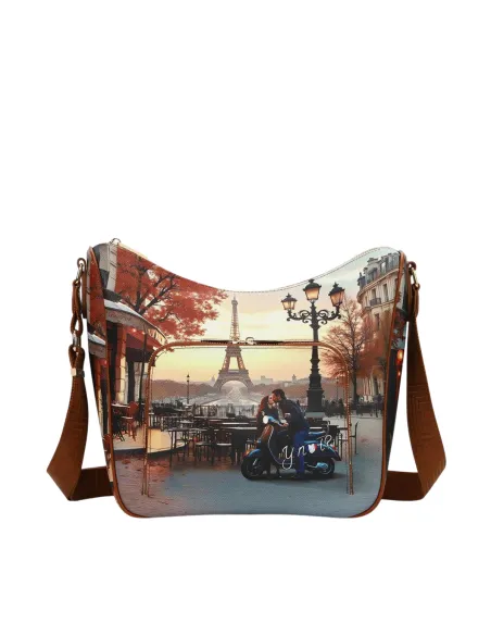 Borsa donna con tracolla regolabile Ynot, kisses from Paris