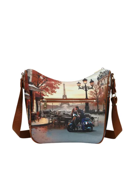 Borsa donna con tracolla regolabile Ynot, kisses from Paris