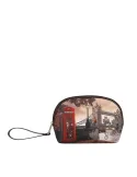 Small Beauty Case YNot Yes Bag with Printed Fabric and Zip, London Bridge