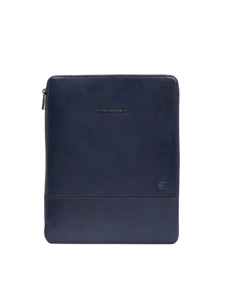 Piquadro Philip Leather Notepad Holder with iPad® Compartment, blue