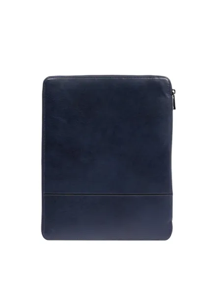 Piquadro Philip Leather Notepad Holder with iPad® Compartment, blue