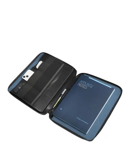 Portablocco in pelle per iPad®Pro 12,9 Piquadro Philip, nero