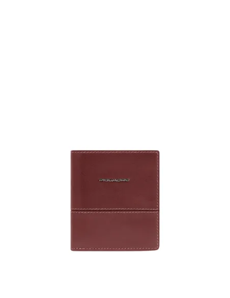 Piquadro Philip small vertical wallet for men with RFID protection, brown