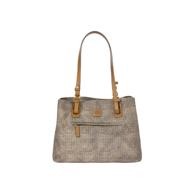 Brics Fabric and Leather Three-Compartment Medium...