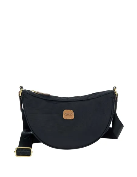 Bric's Kleine Halbmondtasche aus recyceltem Stoff, blau