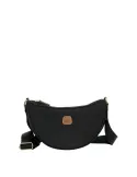 Bric's Kleine Halbmondtasche aus recyceltem Stoff, schwarz