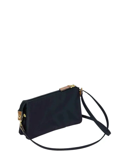 Bric's Dreifach-Pochette aus recyceltem Stoff, blau