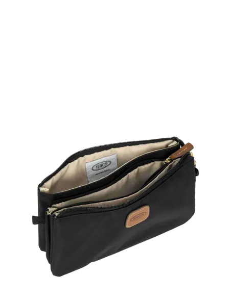 Bric's X-Collection 3-Compartment Pouch Bag in Recycled Fabric, black