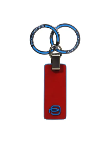 Keychain with double ring B2, orange