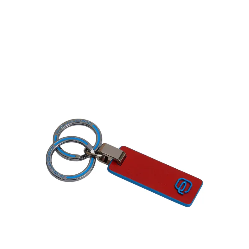 Schlüsselanhänger mit Doppelring B2, orange