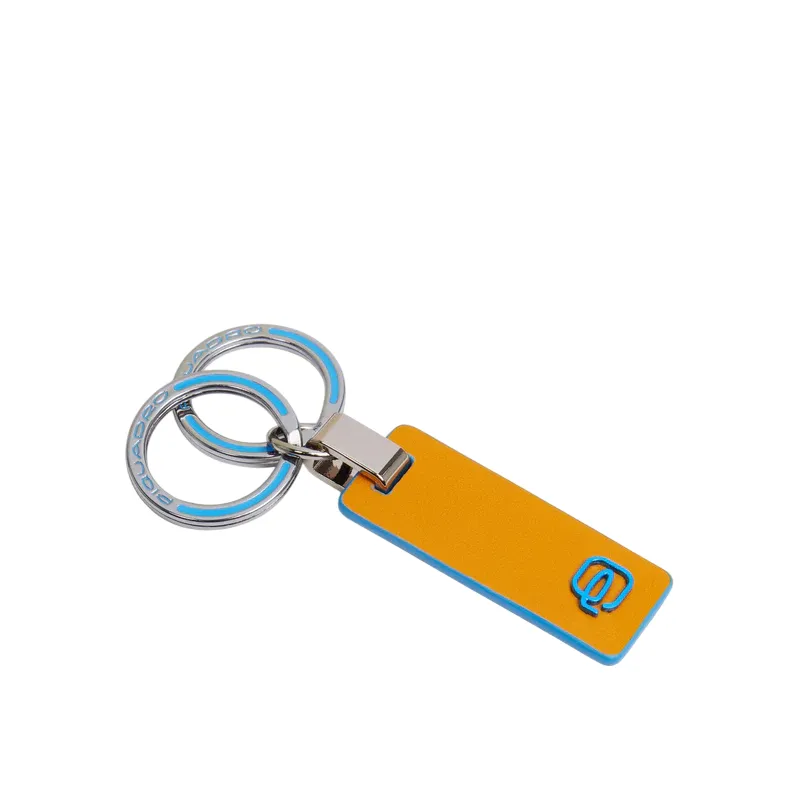 Schlüsselanhänger mit Doppelring B2, gelb