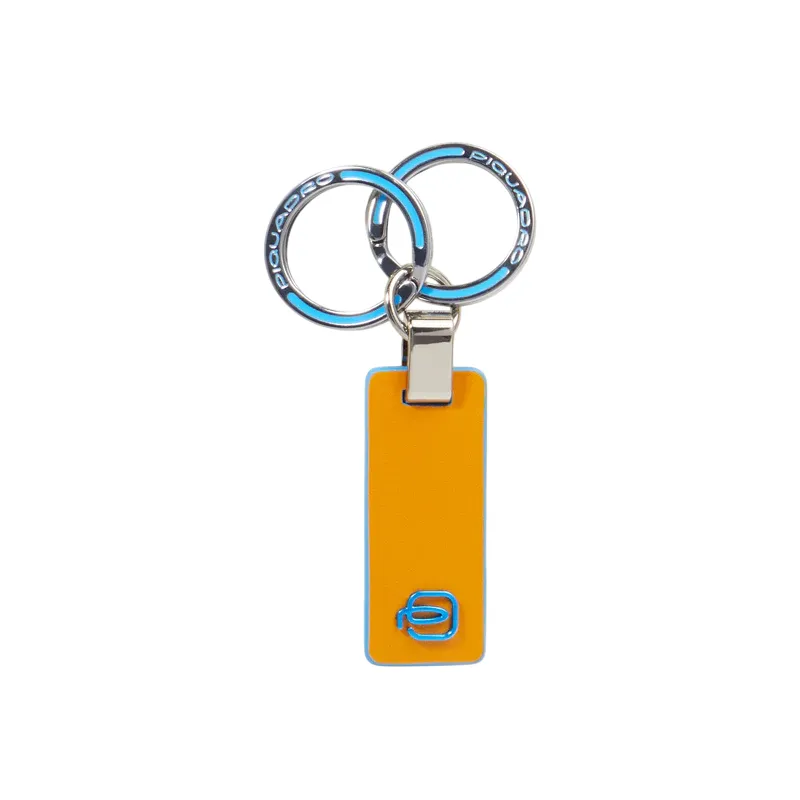 Keychain with double ring B2, yellow 2