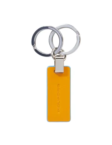 Keychain with double ring B2, yellow