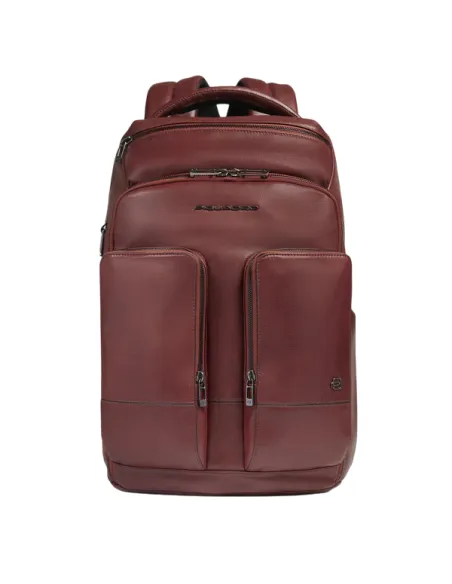 Zaino uomo personalizzabile in pelle porta pc da 15,6 Piquadro Philip, marrone