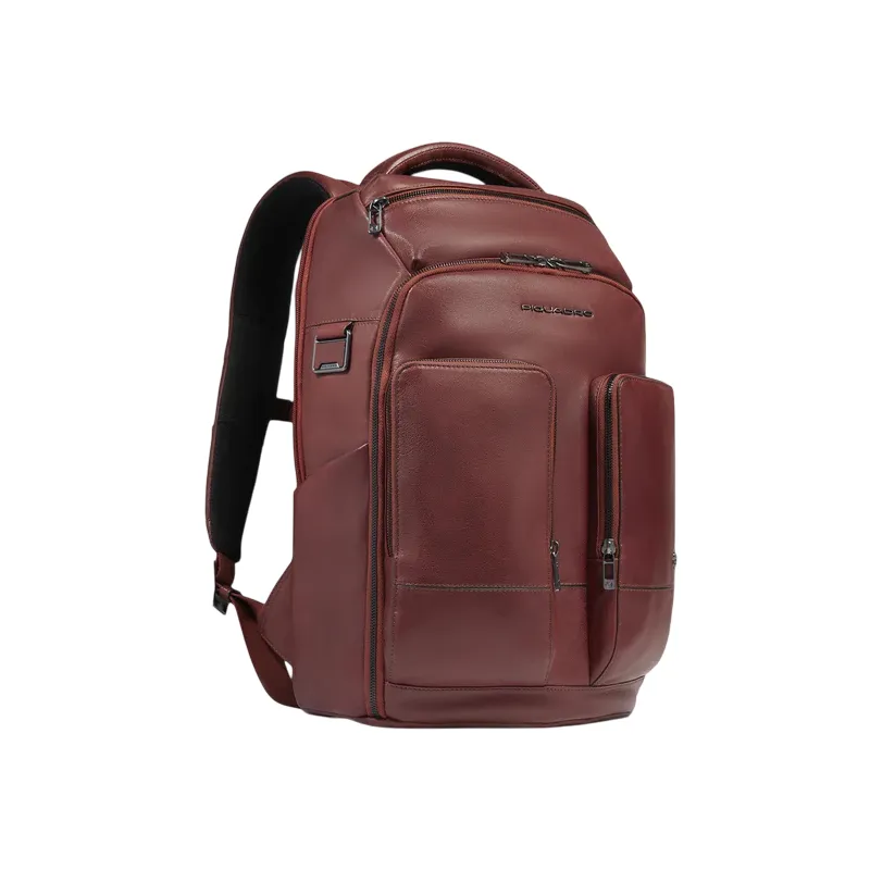 Piquadro Philip leather backpack 15.6 inch with RFID... 2