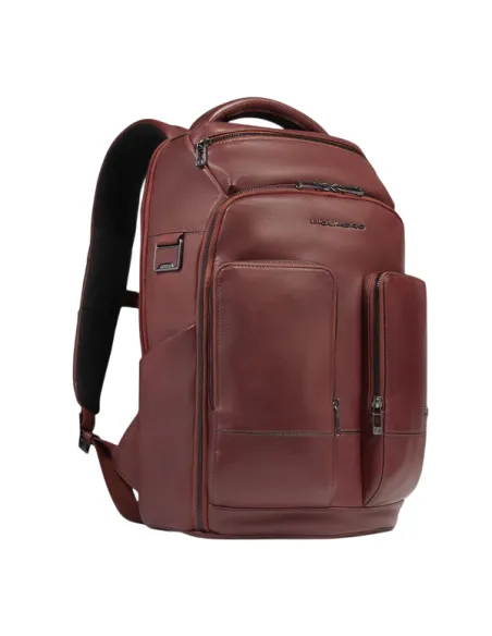 Zaino uomo personalizzabile in pelle porta pc da 15,6 Piquadro Philip, marrone