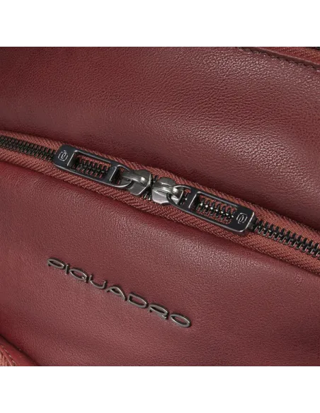 Zaino uomo personalizzabile in pelle porta pc da 15,6 Piquadro Philip, marrone