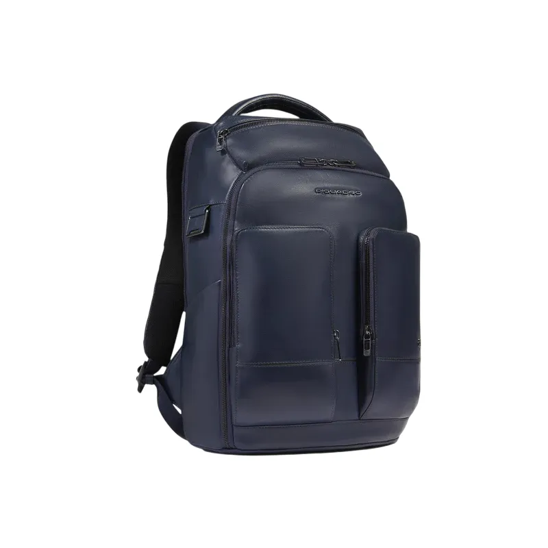 Piquadro Philip leather backpack 15.6 inch with RFID... 2