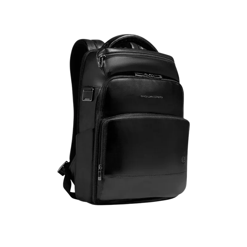 Zaino per PC da 14 in pelle Piquadro Philip, nero 2