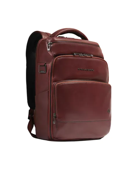 Piquadro Philip Men's Backpack Leather 14" Laptop RFID, brown