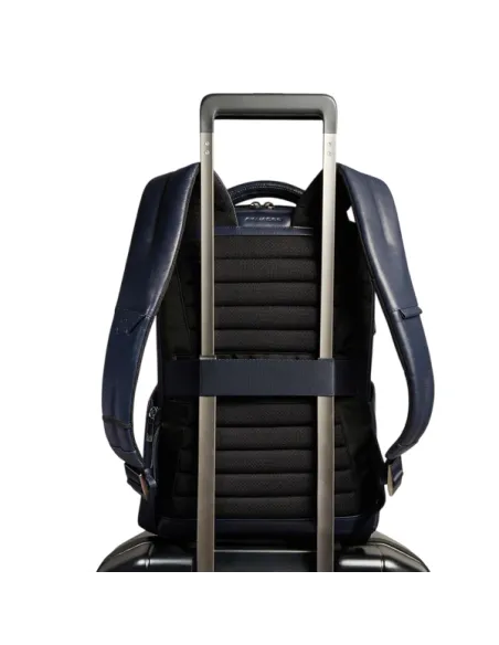 Piquadro Philip Rucksack Leder Laptop 14" RFID-Schutz, blau