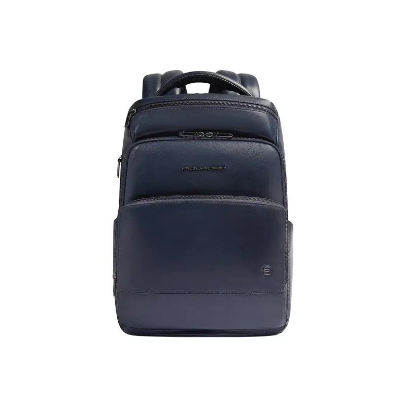 Piquadro Philip Men's Backpack Leather 14" Laptop RFID, blue