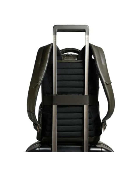 Piquadro Philip Rucksack Leder Laptop 14" RFID-Schutz, grün