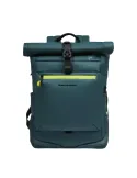 Piquadro Roll-Top computer backpack, teal