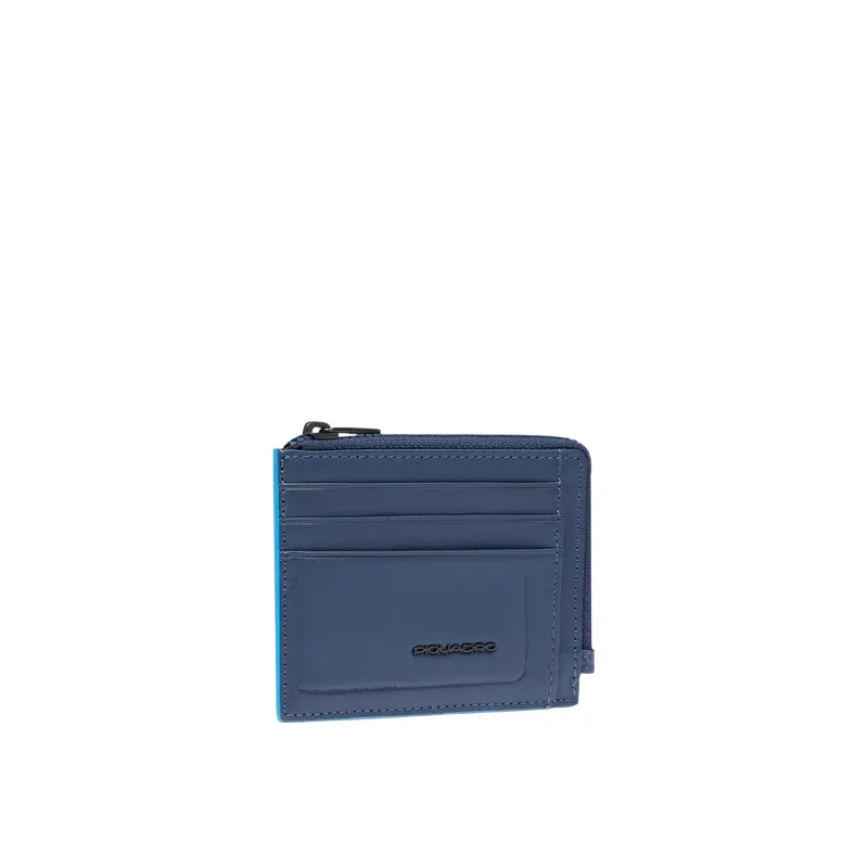Piquadro Atlas coin and credit card purse, blue 2