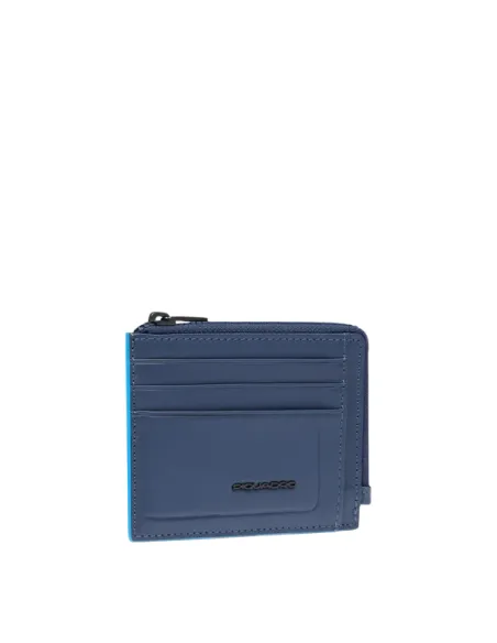 Piquadro Atlas coin and credit card purse, blue