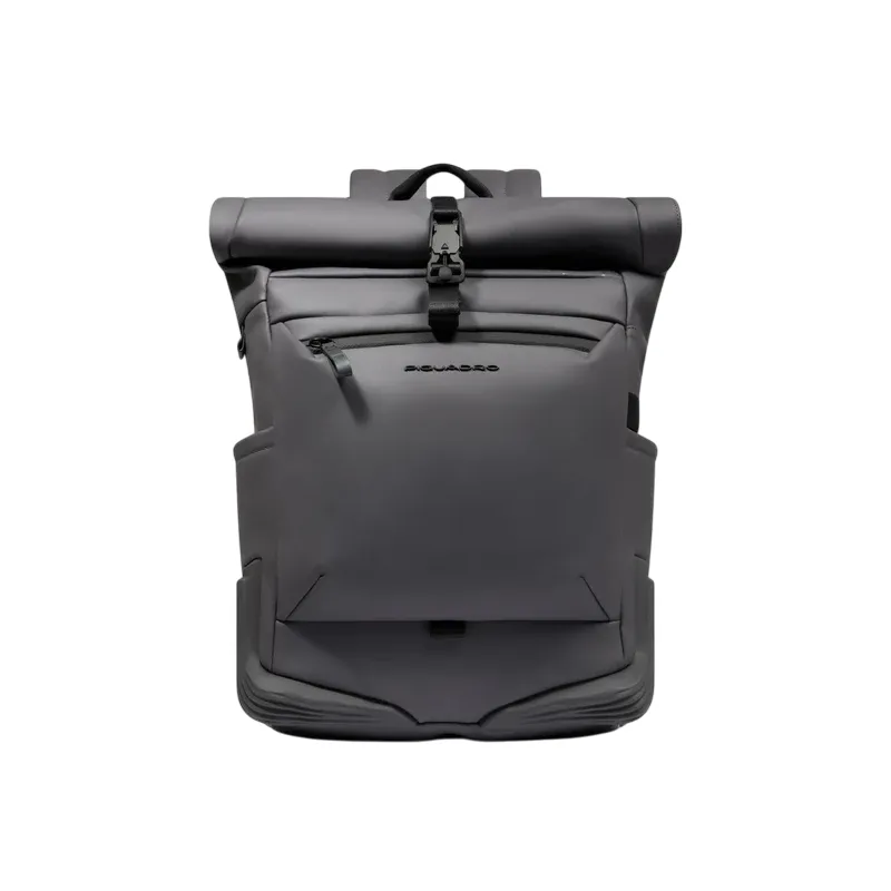 Piquadro Roll-Top computer backpack, grey