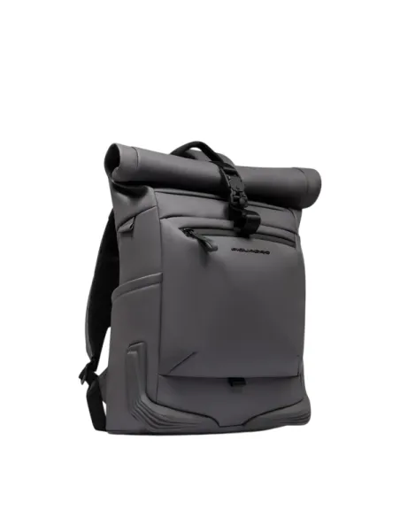 Piquadro Roll-Top Computer-Rucksack, grau